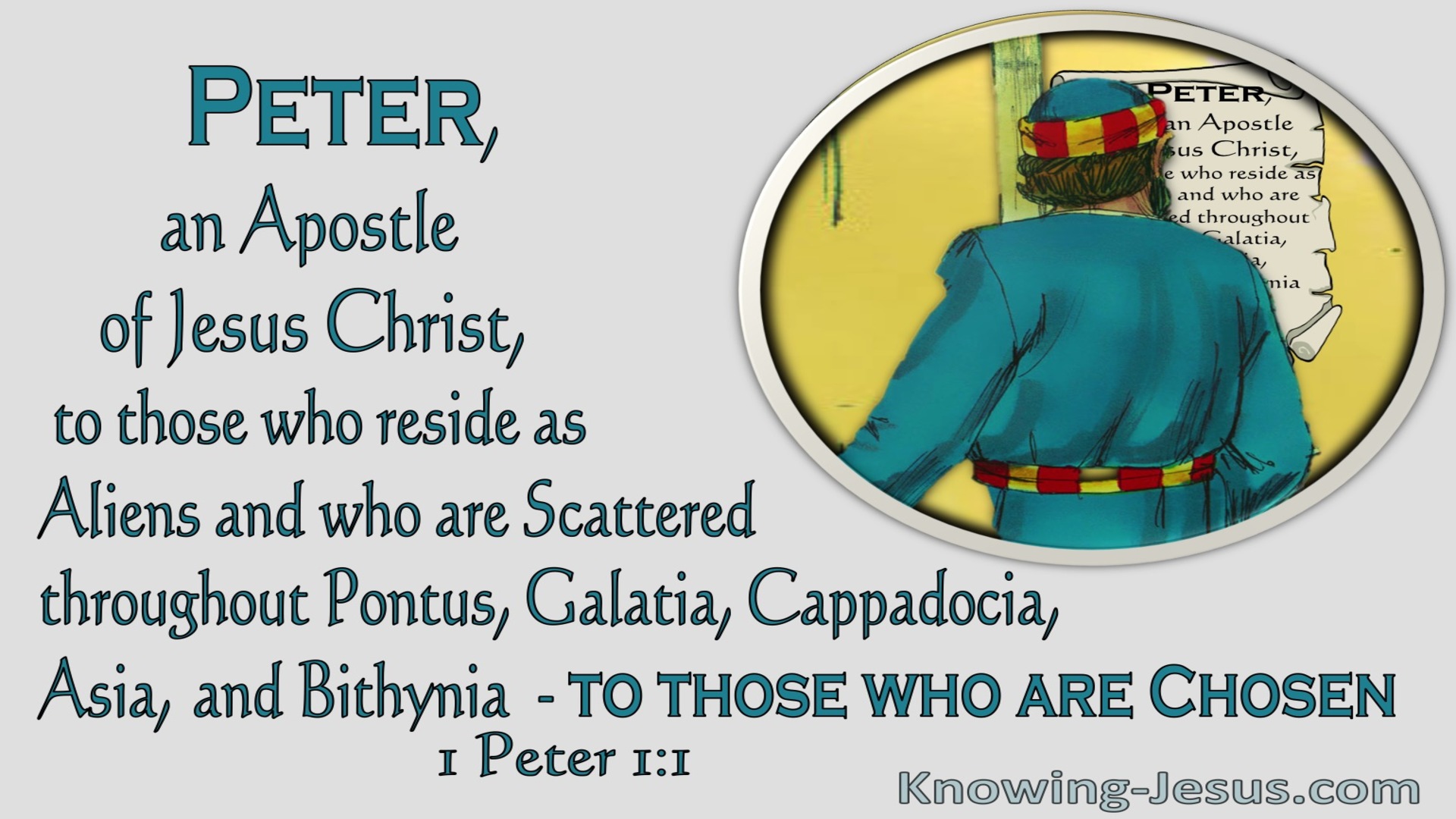 1 Peter 1:1 To Those Who Are Aliens And Chosen (aqua)